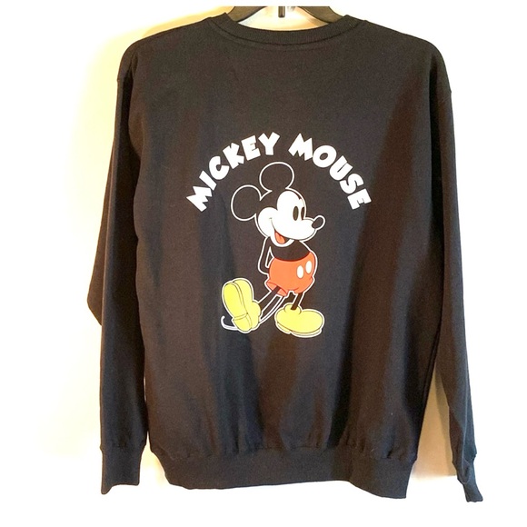 New Women’s Mickey & Friends Disney Themed Black Character Sweatshirt Size L - Picture 1 of 5